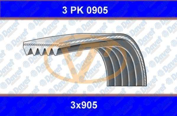 GMB GPK3PK0905 Gmb 3pk0905 - Kanalli Kayis Tipo-Palio-Siena Albea 1.4